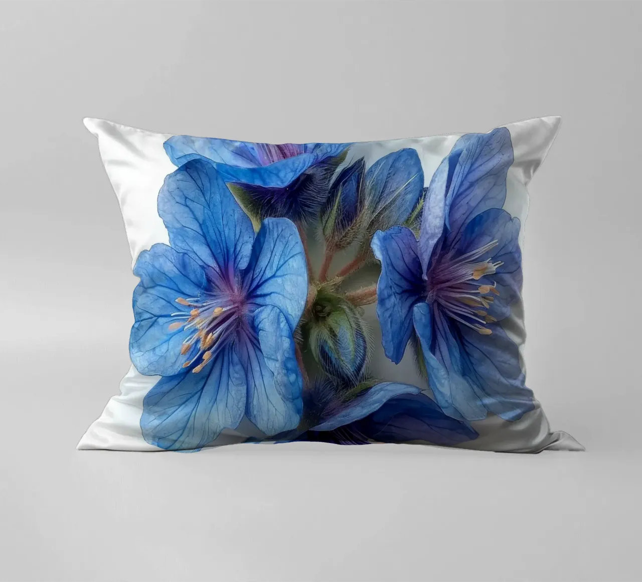Falso fiore indaco 2 cuscino da Bold Blooms