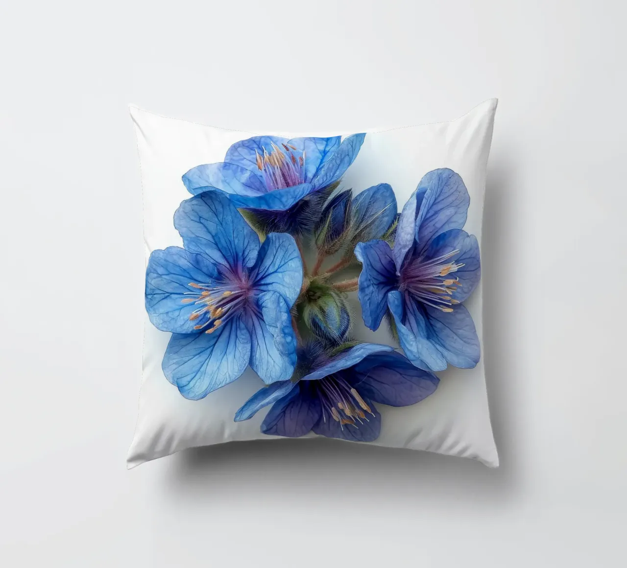 Falso fiore indaco 2 cuscino da Bold Blooms