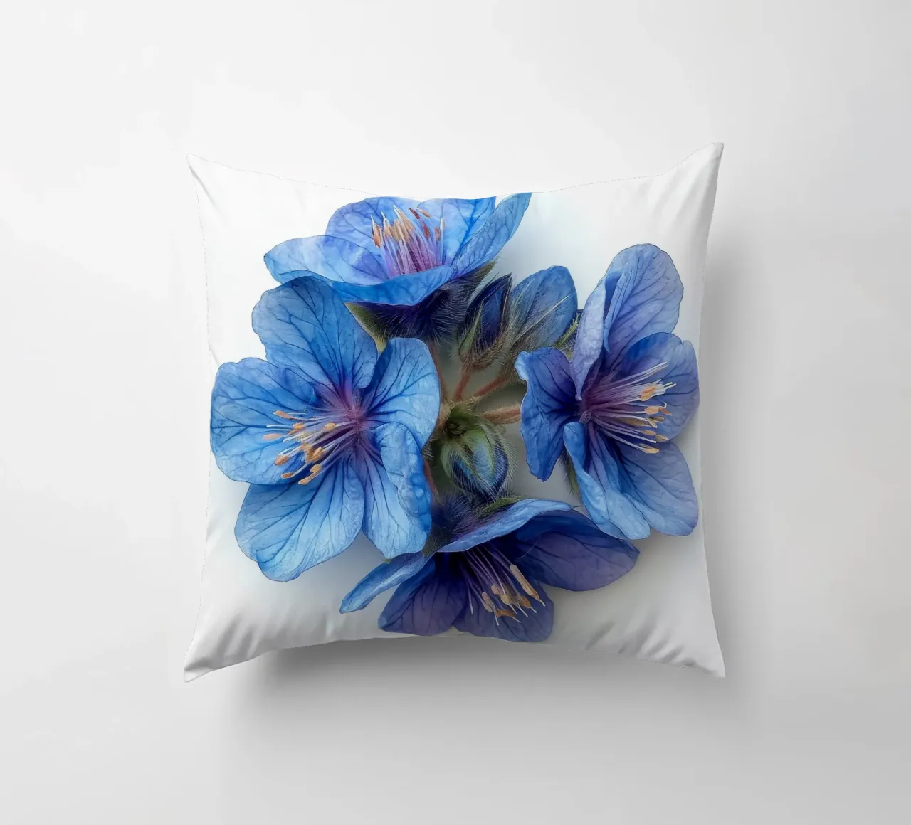 Falso fiore indaco 2 cuscino da Bold Blooms