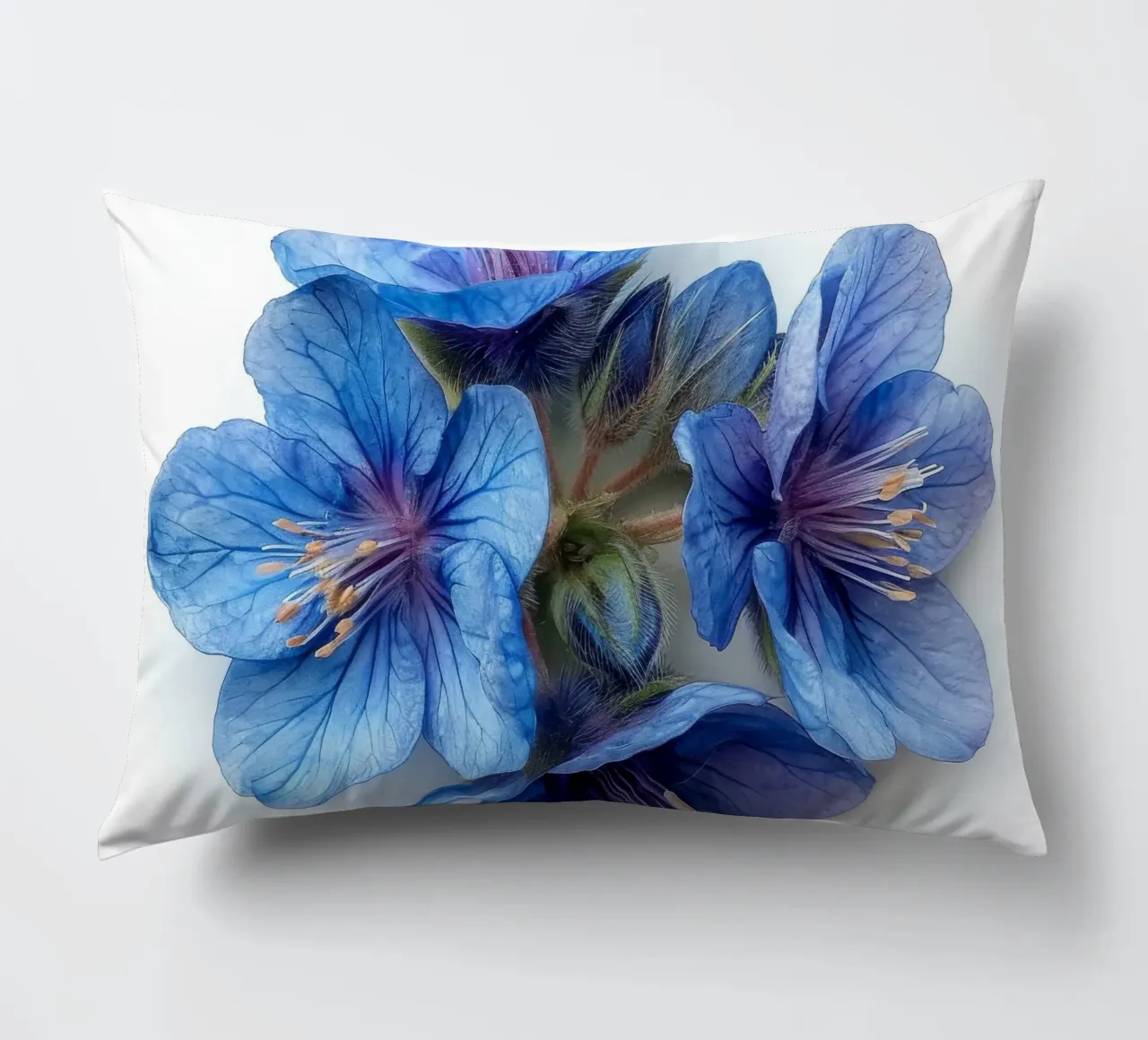 Falso fiore indaco 2 cuscino da Bold Blooms