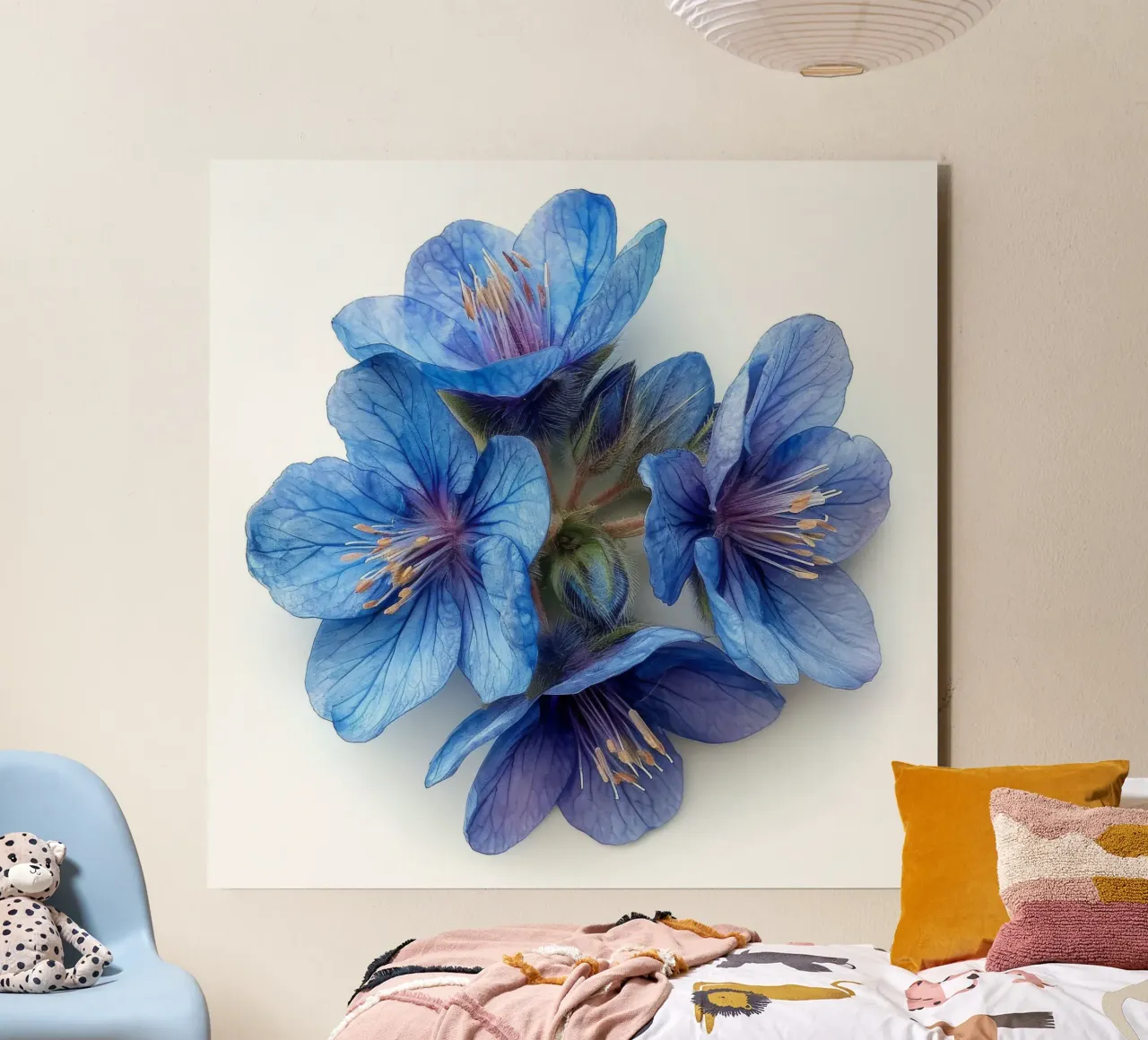 Falso fiore indaco 2 alluminio dibond da Bold Blooms