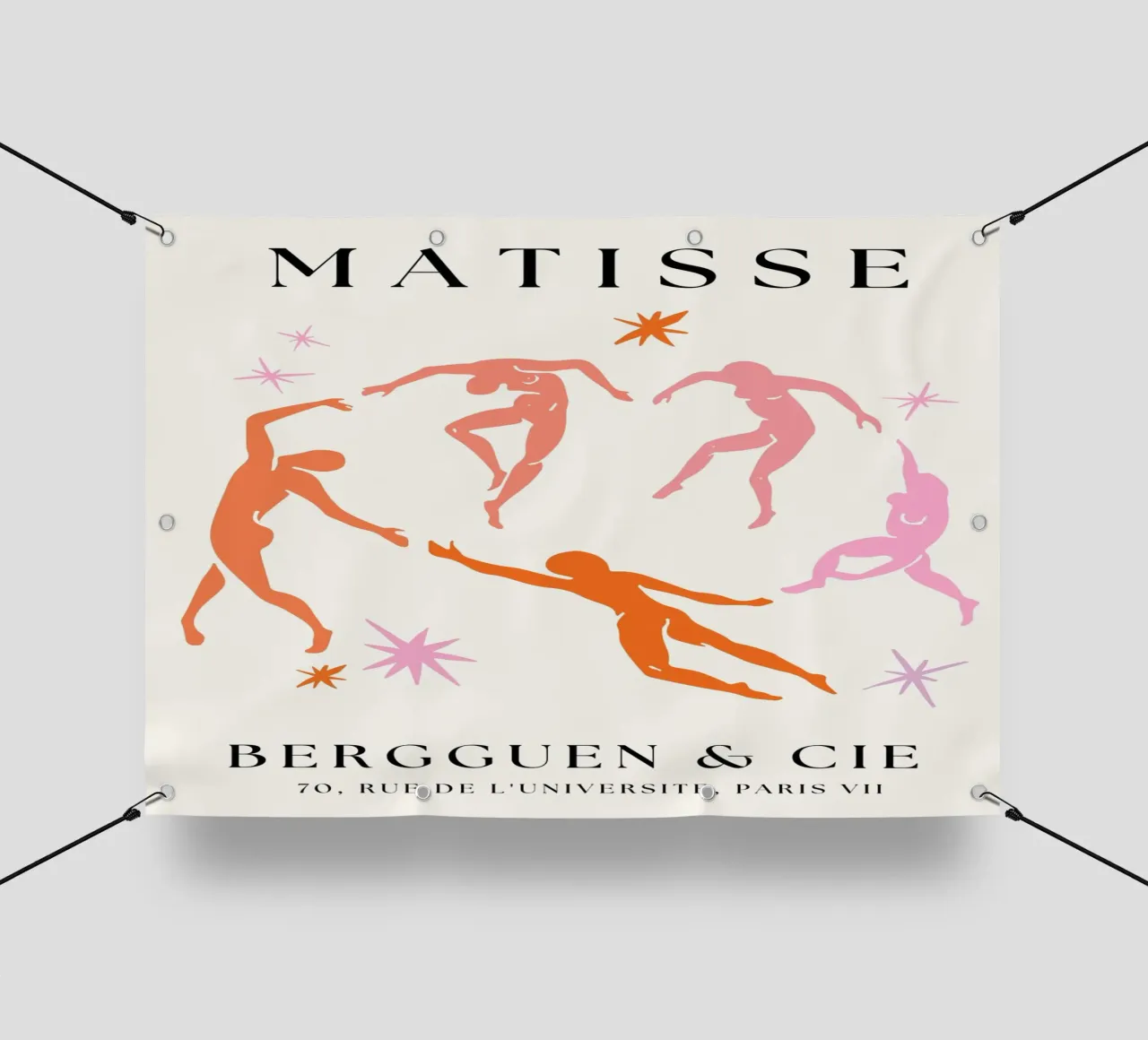 Bunte Henri Matisse Cut-Outs tanzende Männer PVC Plane von pdigitalprints