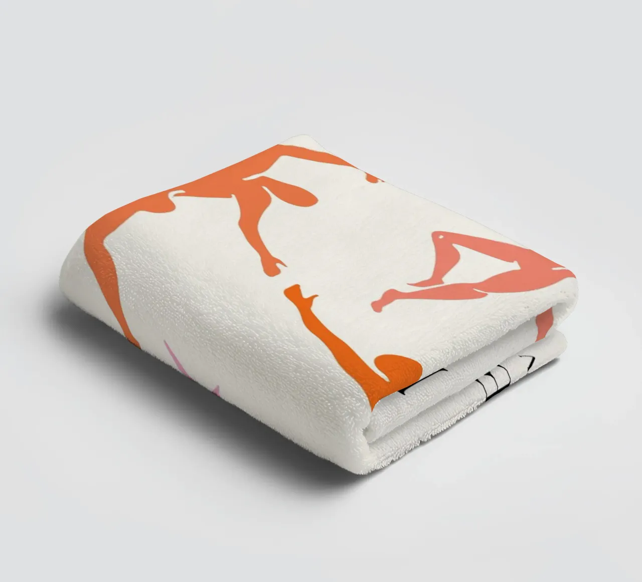 Colourful Henri Matisse Cut- outs dancing men towel by pdigitalprints