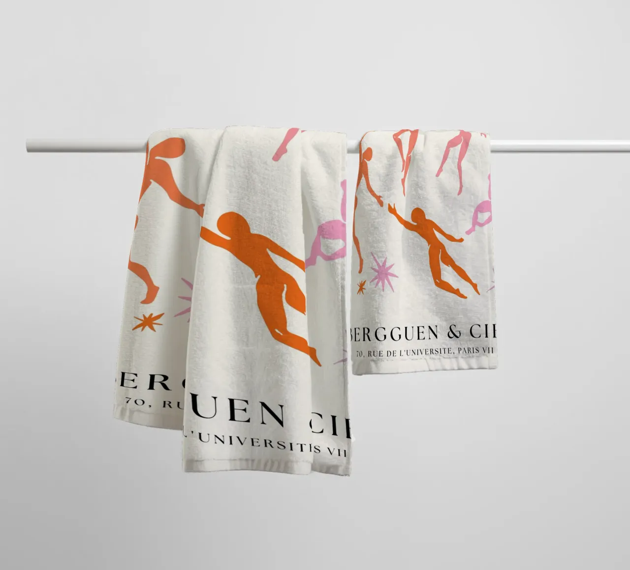 Colourful Henri Matisse Cut- outs dancing men towel by pdigitalprints