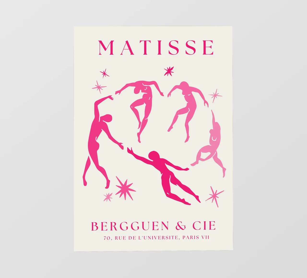Henri Matisse rosa Tagliati uomini danzanti pellicola backlit da pdigitalprints