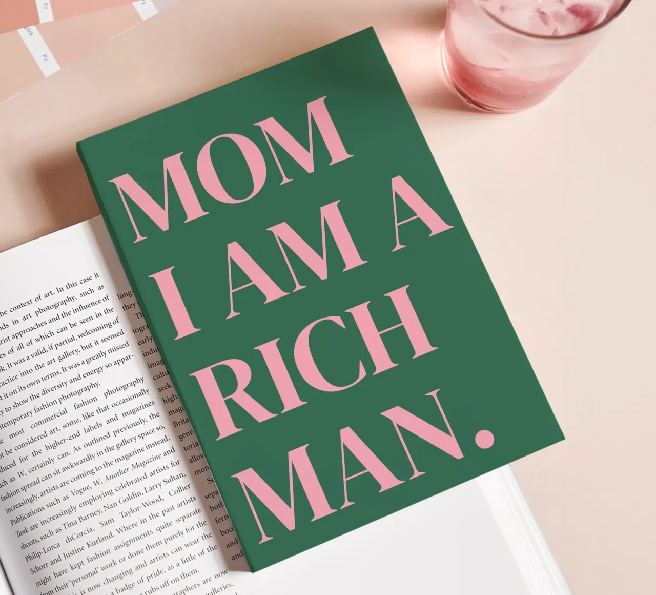 Maman je suis un homme riche, Citation, Positivité, Féminisme carnet de notes de pdigitalprints