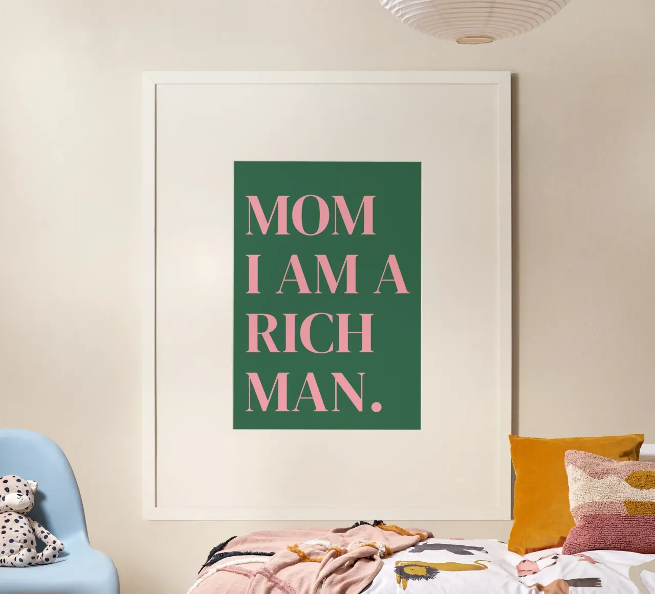 Mama ich bin ein reicher Mann, Zitat, Positivität, Feminismus Poster von pdigitalprints