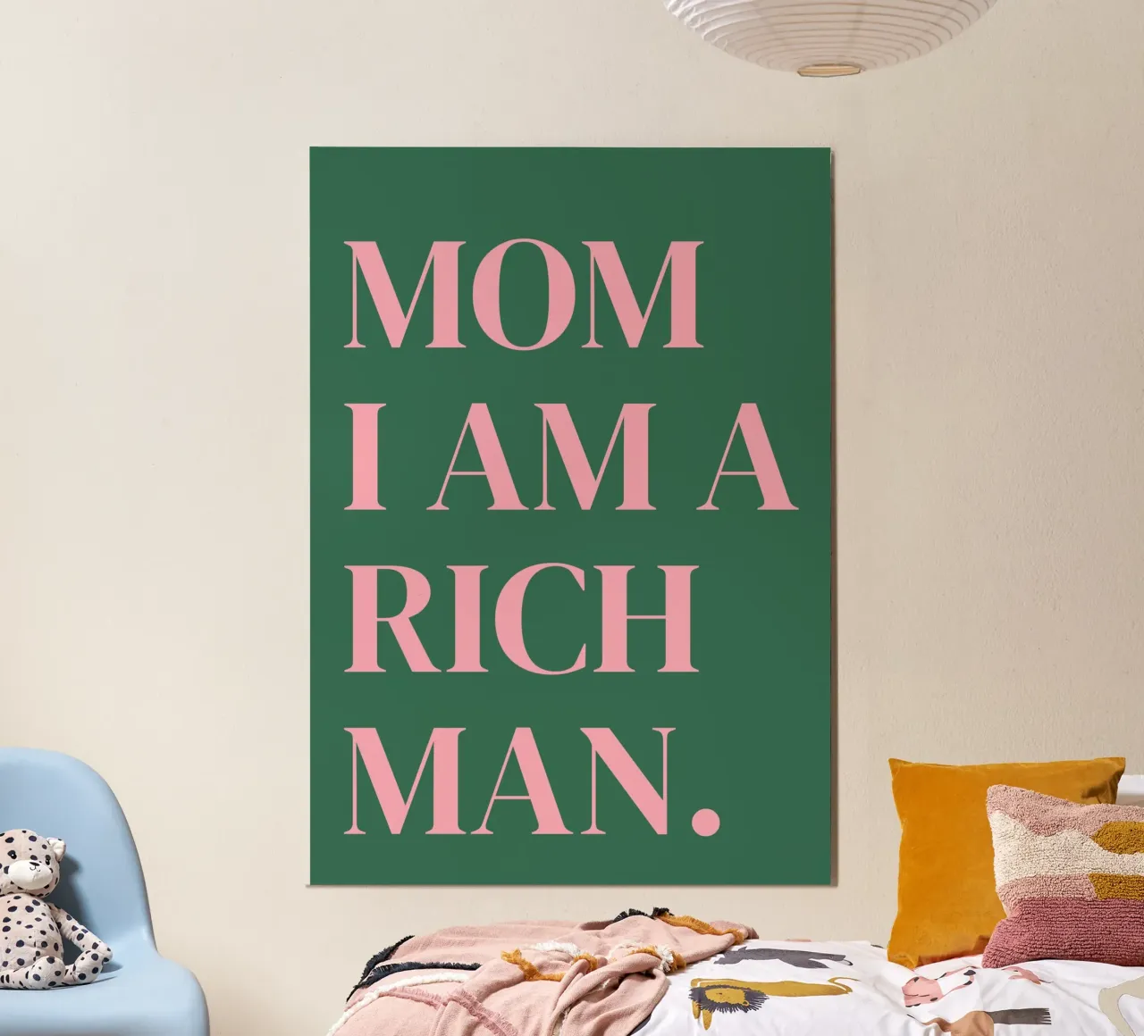 Mama ich bin ein reicher Mann, Zitat, Positivität, Feminismus Poster von pdigitalprints