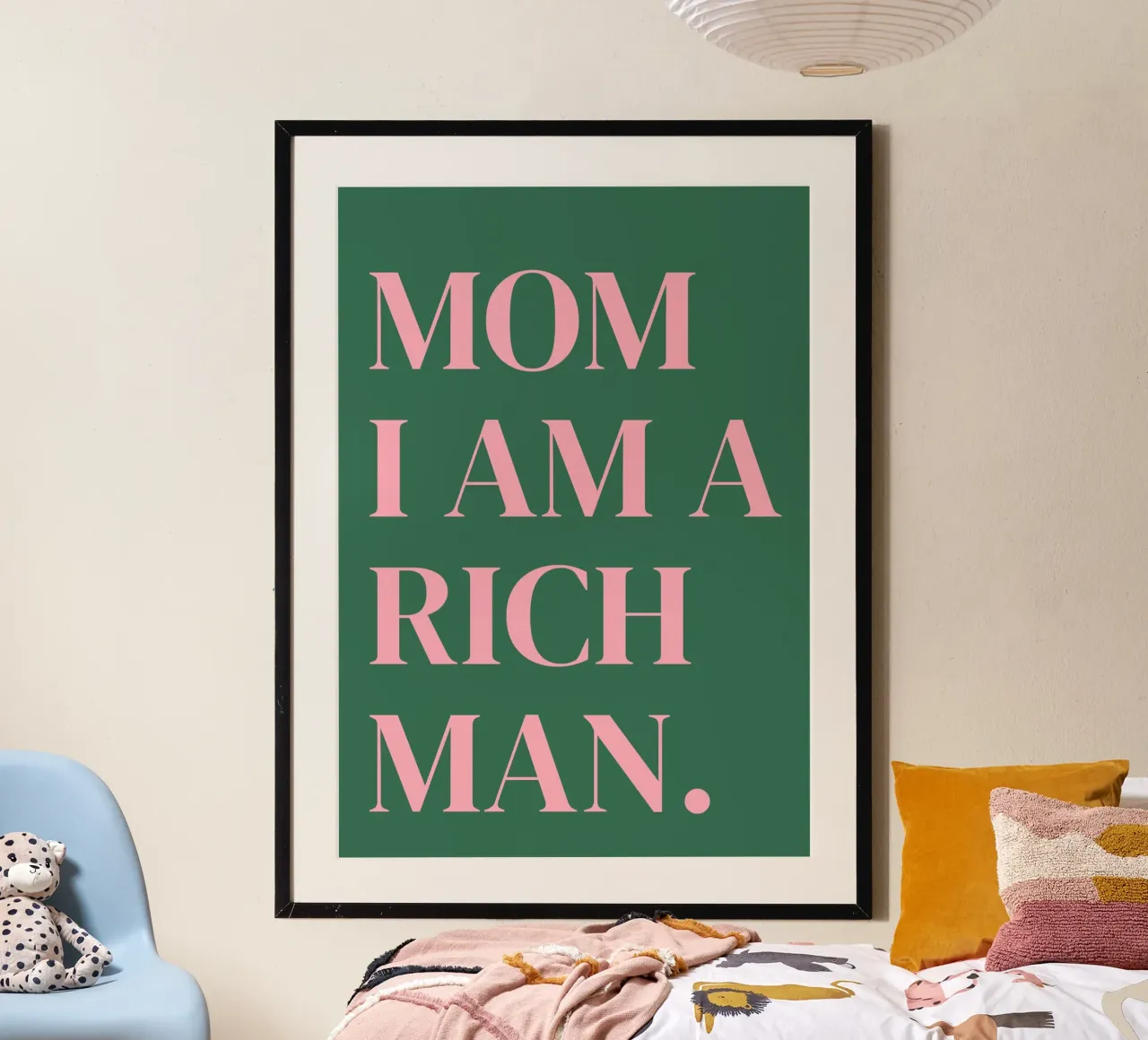 Mama ich bin ein reicher Mann, Zitat, Positivität, Feminismus Poster von pdigitalprints