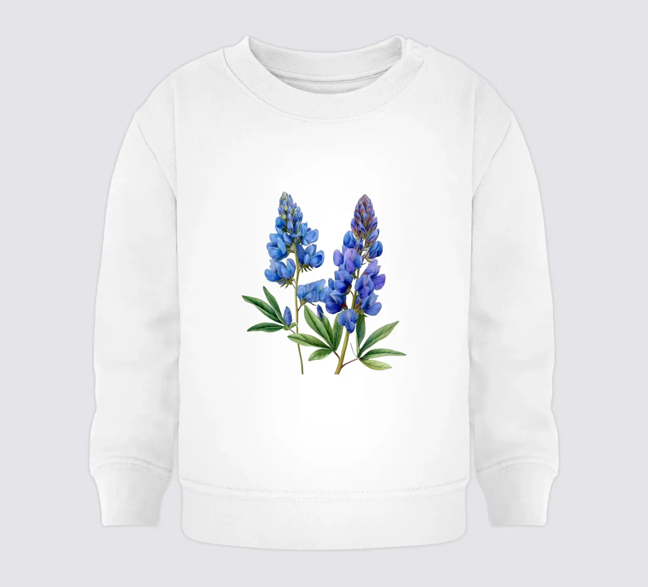 Falso fiore indaco 3 felpa neonato da Bold Blooms