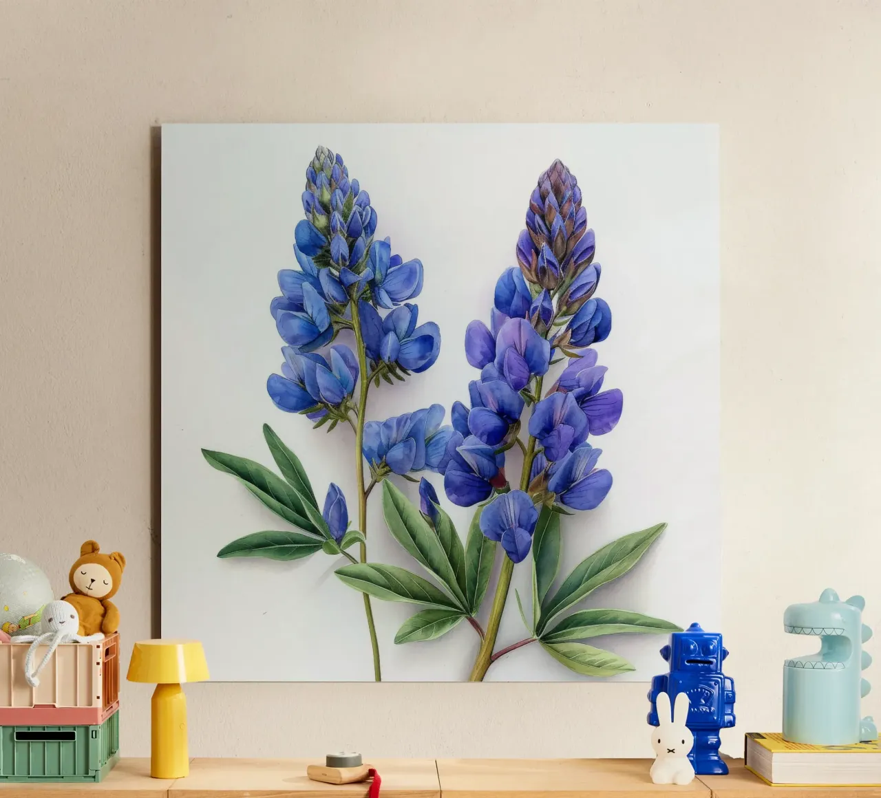 Falso fiore indaco 3 alluminio dibond da Bold Blooms