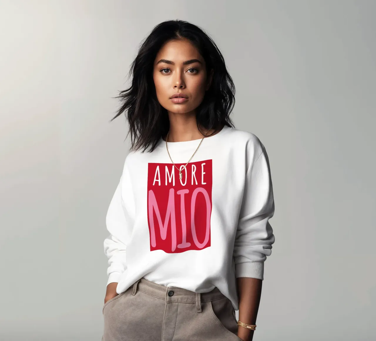 Amore mio, refrán, Tipografía sudadera de pdigitalprints