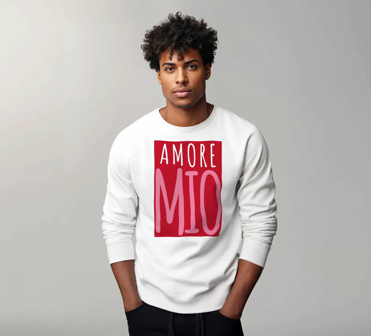 Amore mio, refrán, Tipografía sudadera de pdigitalprints