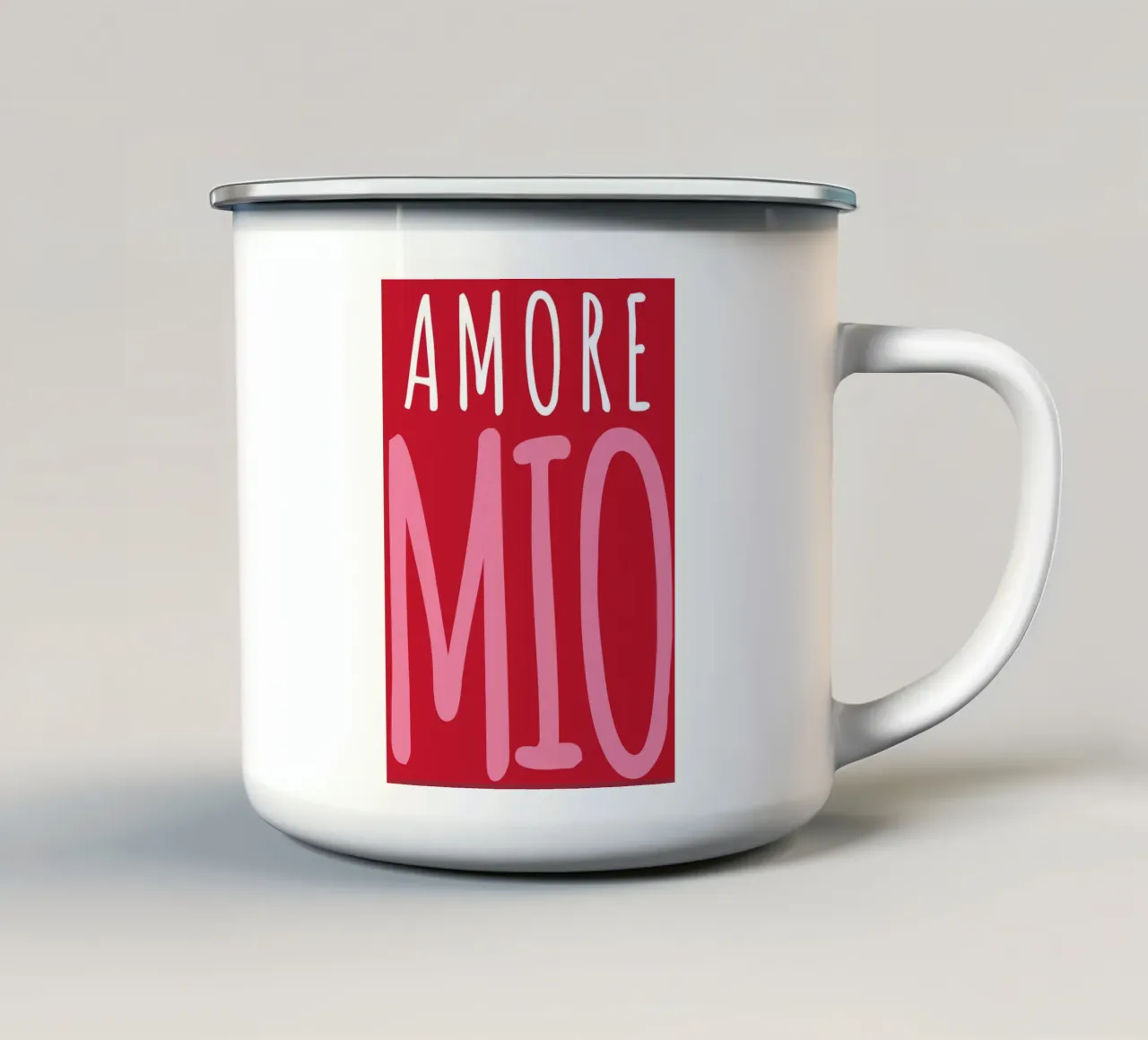 Amore mio, dire, Tipografia tazza in smalto da pdigitalprints