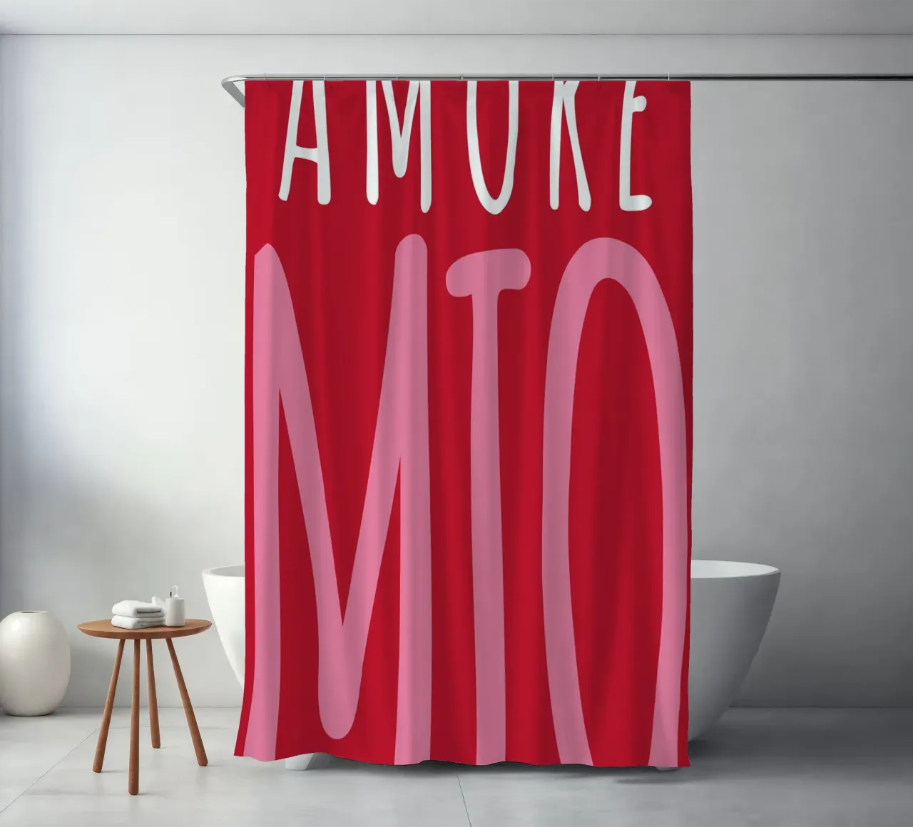 Amore mio, dire, Typographie rideau de douche de pdigitalprints