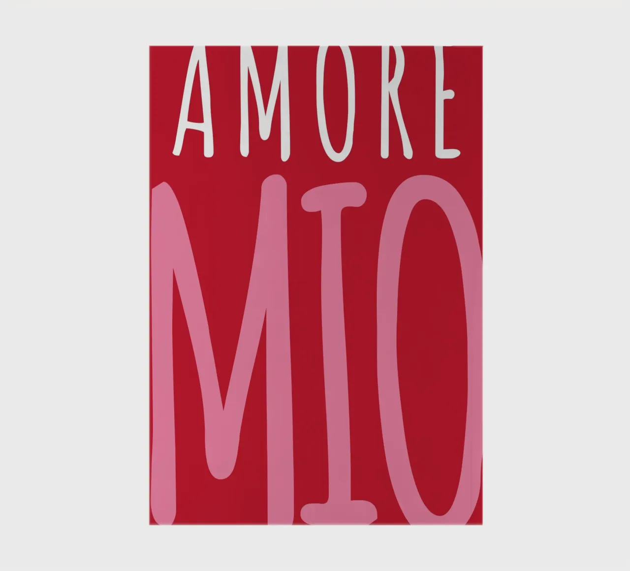 Amore mio, saying, Typography notebook by pdigitalprints