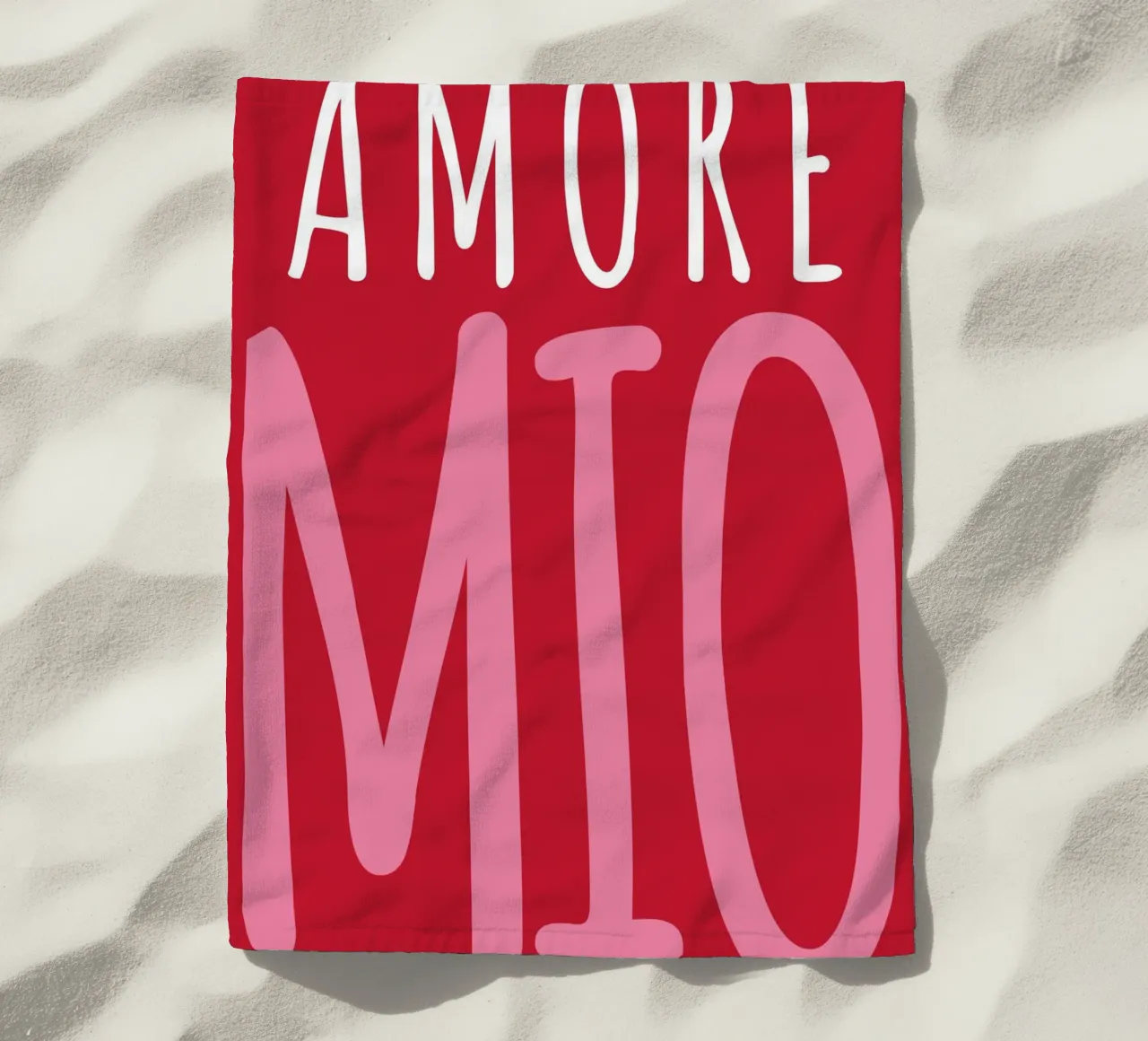 Amore mio, dire, Typographie serviette de plage de pdigitalprints
