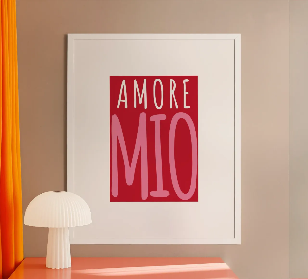 Amore mio, saying, Typography poster by pdigitalprints