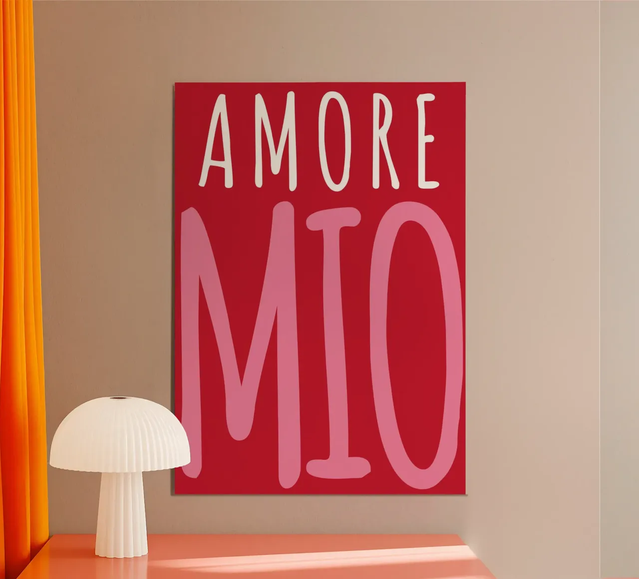 Amore mio, saying, Typography poster by pdigitalprints