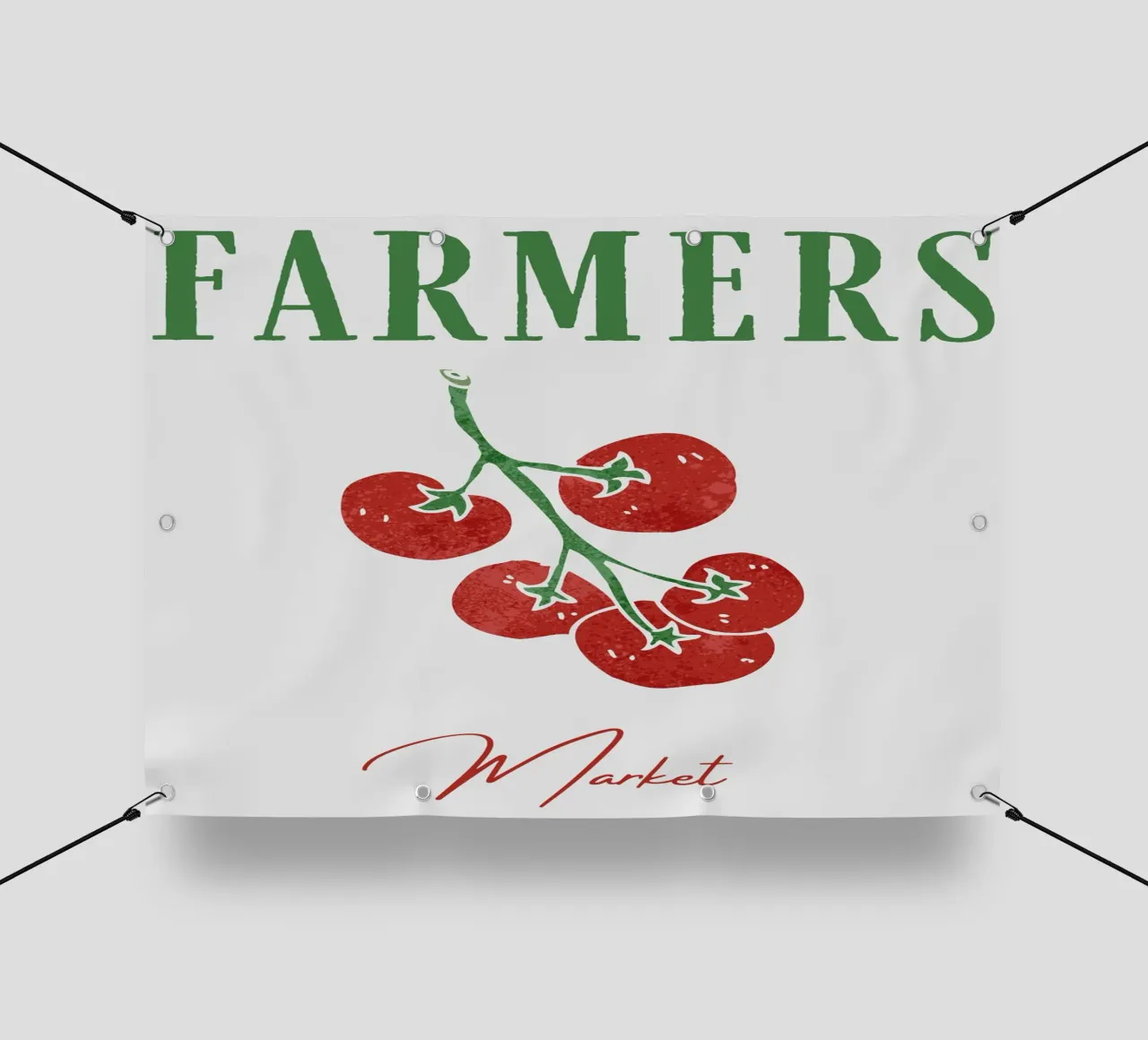 Mercato contadino, Pomodori, retro vintage telo in pvc da pdigitalprints