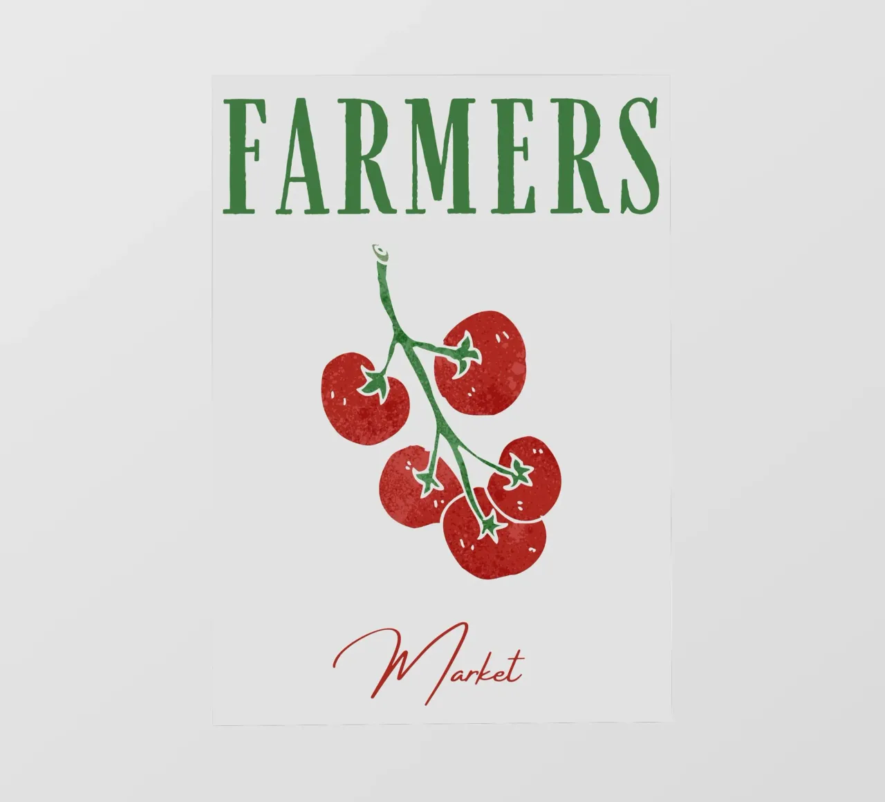 Mercato contadino, Pomodori, retro vintage telo in pvc da pdigitalprints
