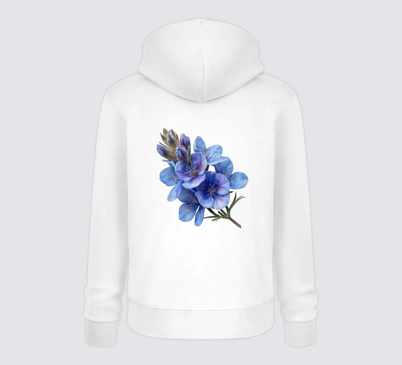 Falso fiore indaco 4 felpa con cappuccio da Bold Blooms