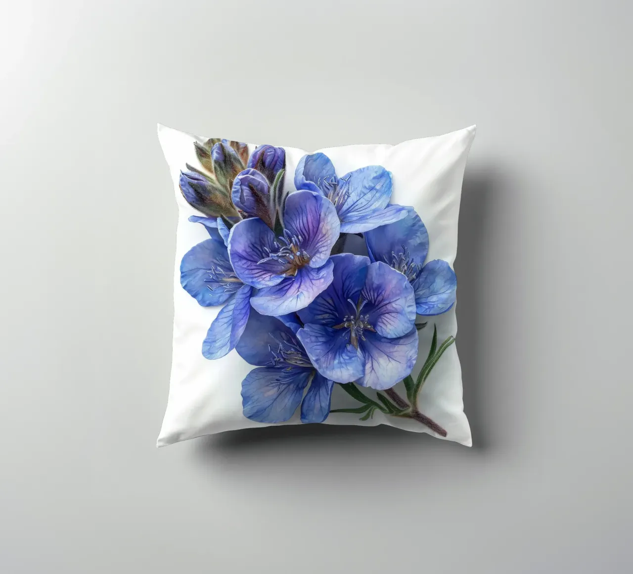 Falso fiore indaco 4 cuscino da Bold Blooms