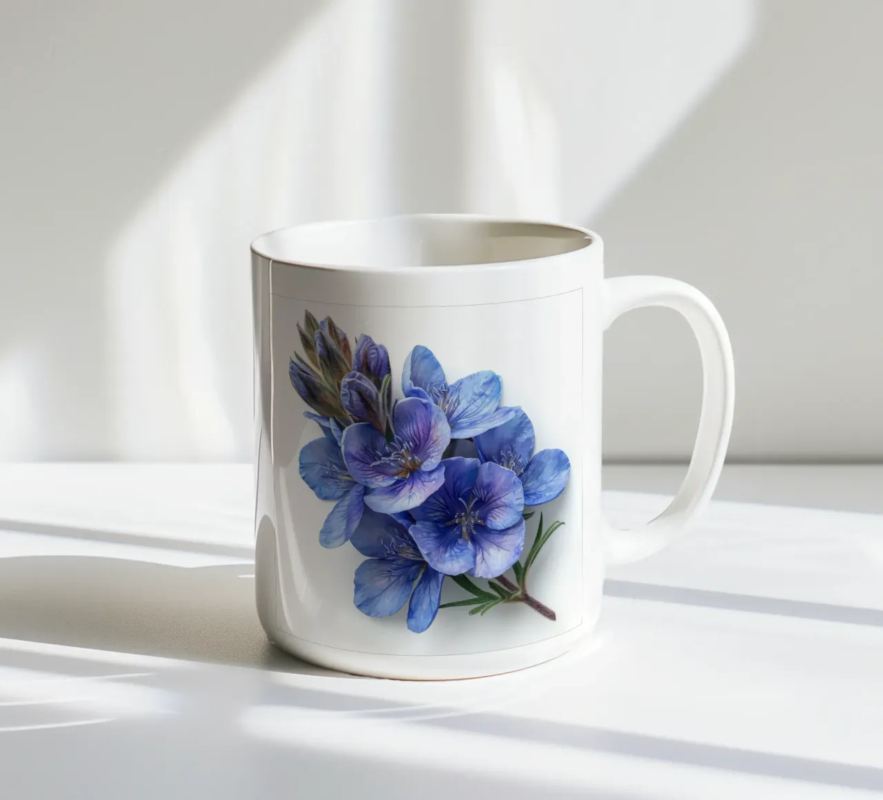 Falso fiore indaco 4 tazza in ceramica da Bold Blooms