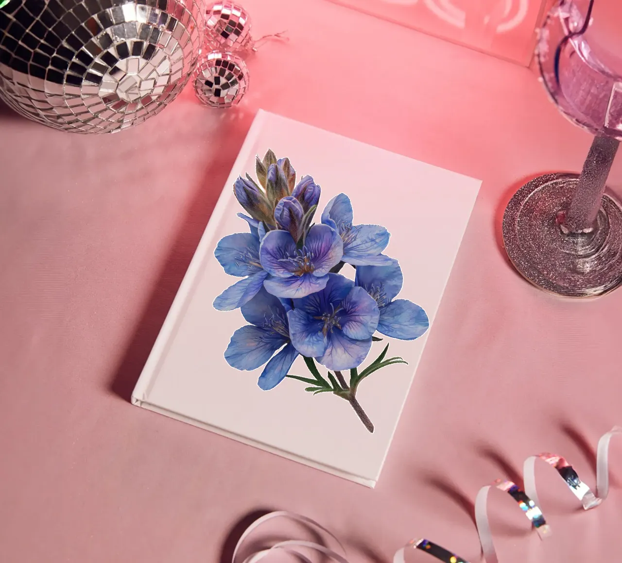 False Indigo Flower 4 notebook by Bold Blooms