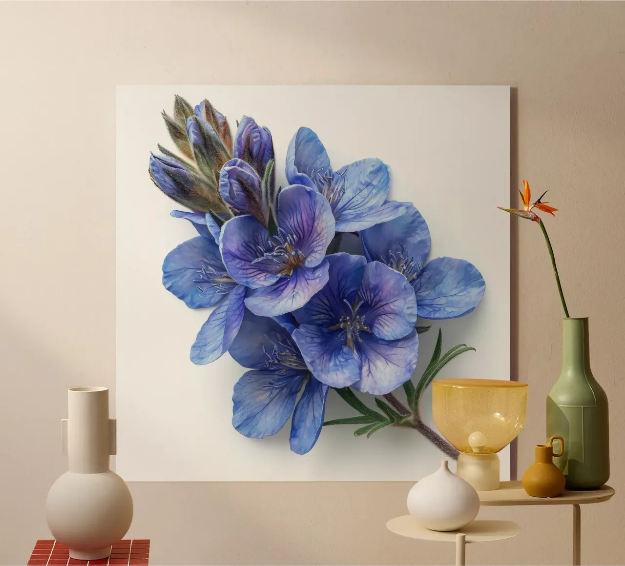 Falso fiore indaco 4 plexiglass da Bold Blooms
