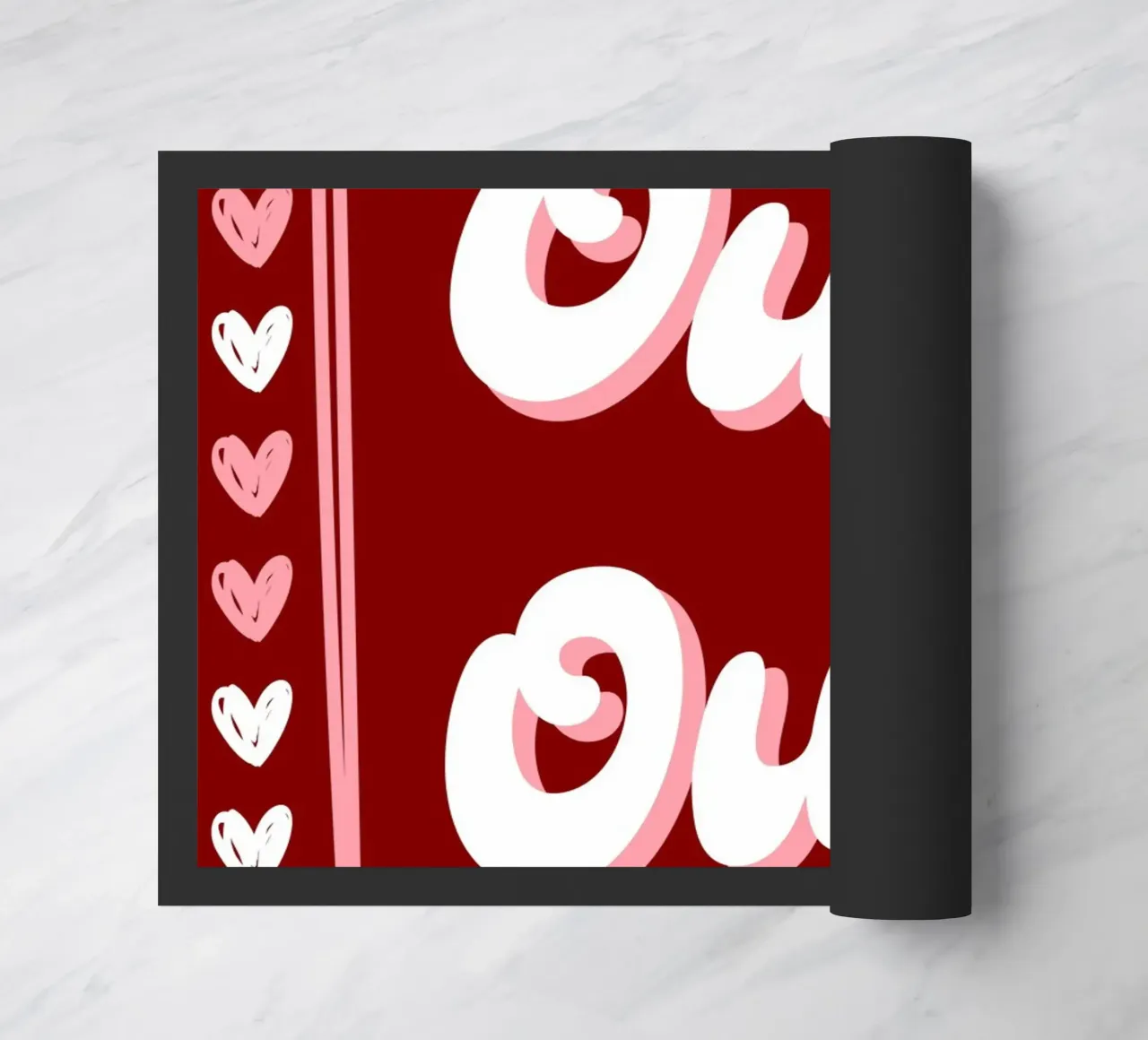 Oui Oui, detto francese, cuoricini preppy zerbino da pdigitalprints