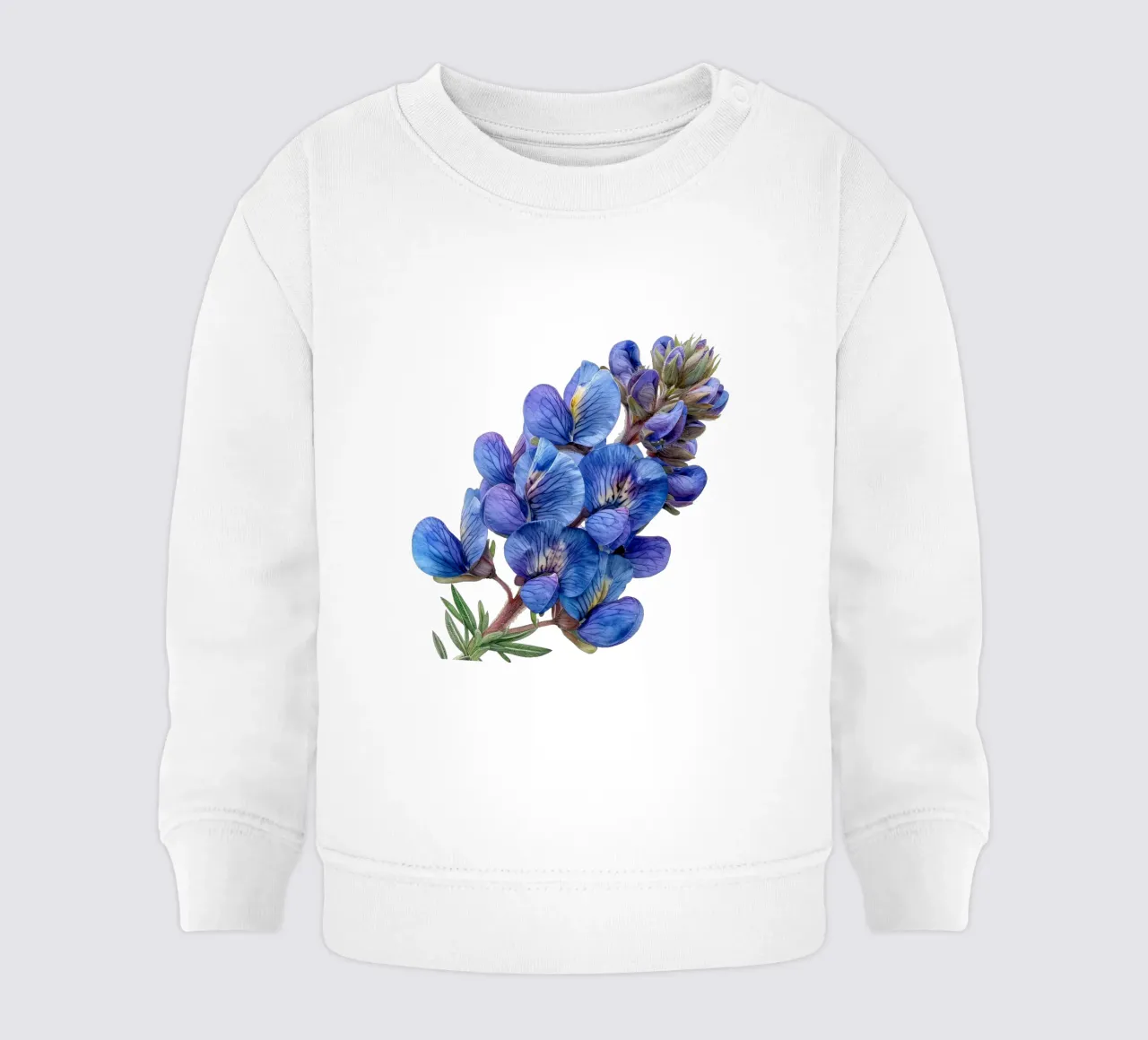 Falso fiore indaco 1 felpa neonato da Bold Blooms