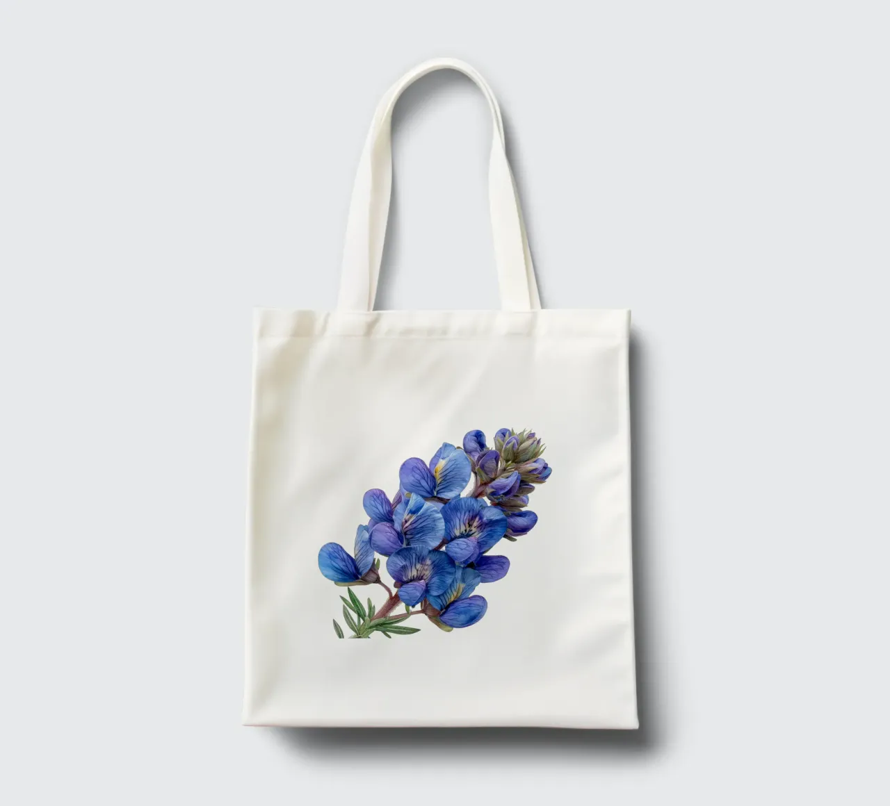 Falso fiore indaco 1 borsa in juta da Bold Blooms