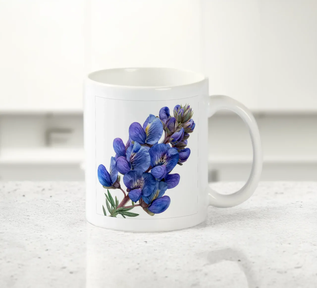 Falso fiore indaco 1 tazza in ceramica da Bold Blooms