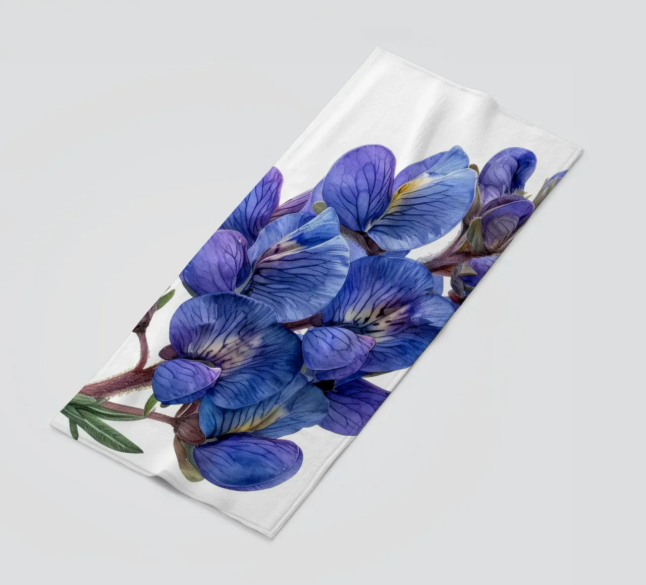Falso fiore indaco 1 telo mare da Bold Blooms