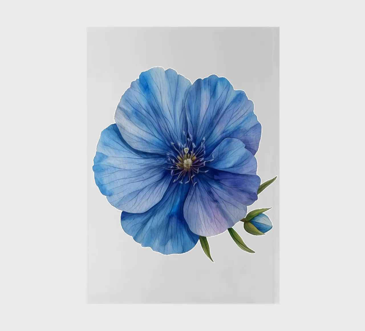 Flachsblüte 3 Notizbuch von Bold Blooms