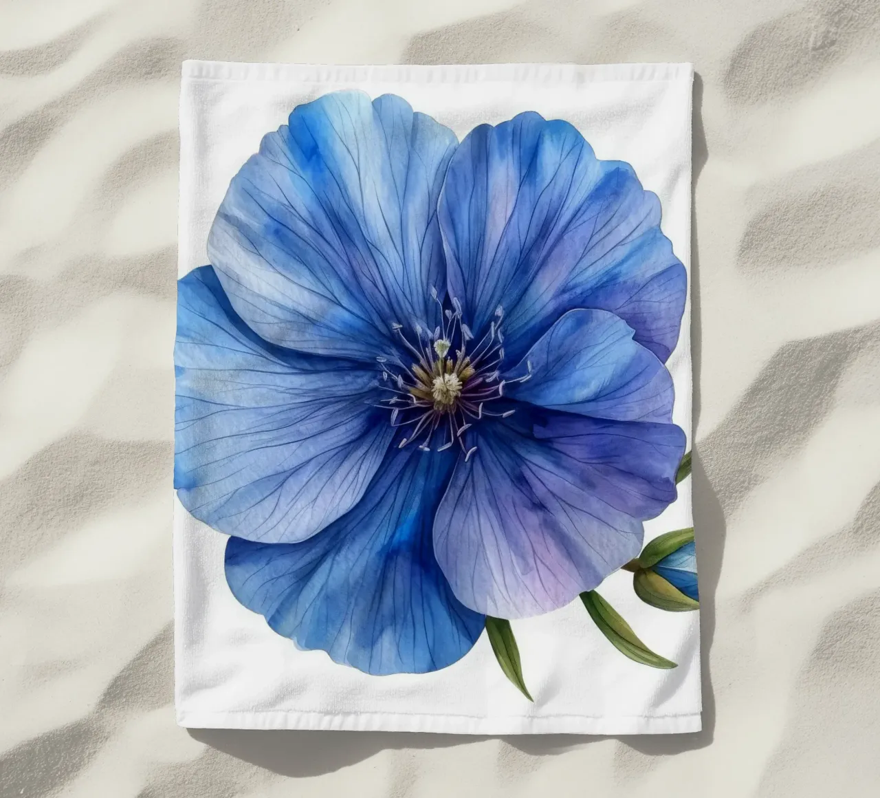 Fiore di lino 3 telo mare da Bold Blooms