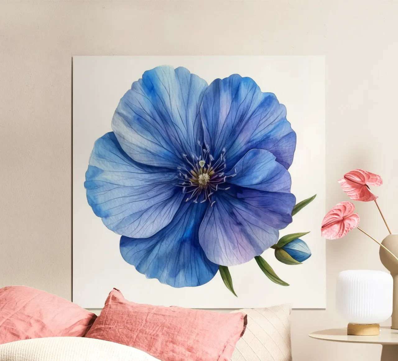 Vlasbloem 3 hahnemühle van Bold Blooms