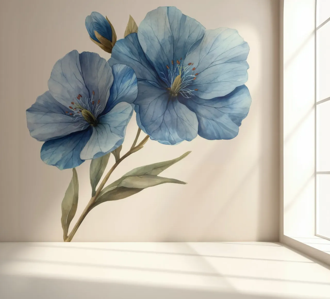 Flax Flower 4 photo wallpaper by Bold Blooms