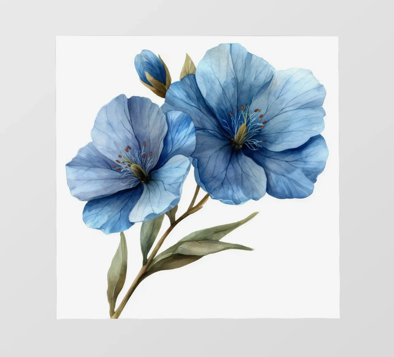 Flax Flower 4 photo wallpaper by Bold Blooms