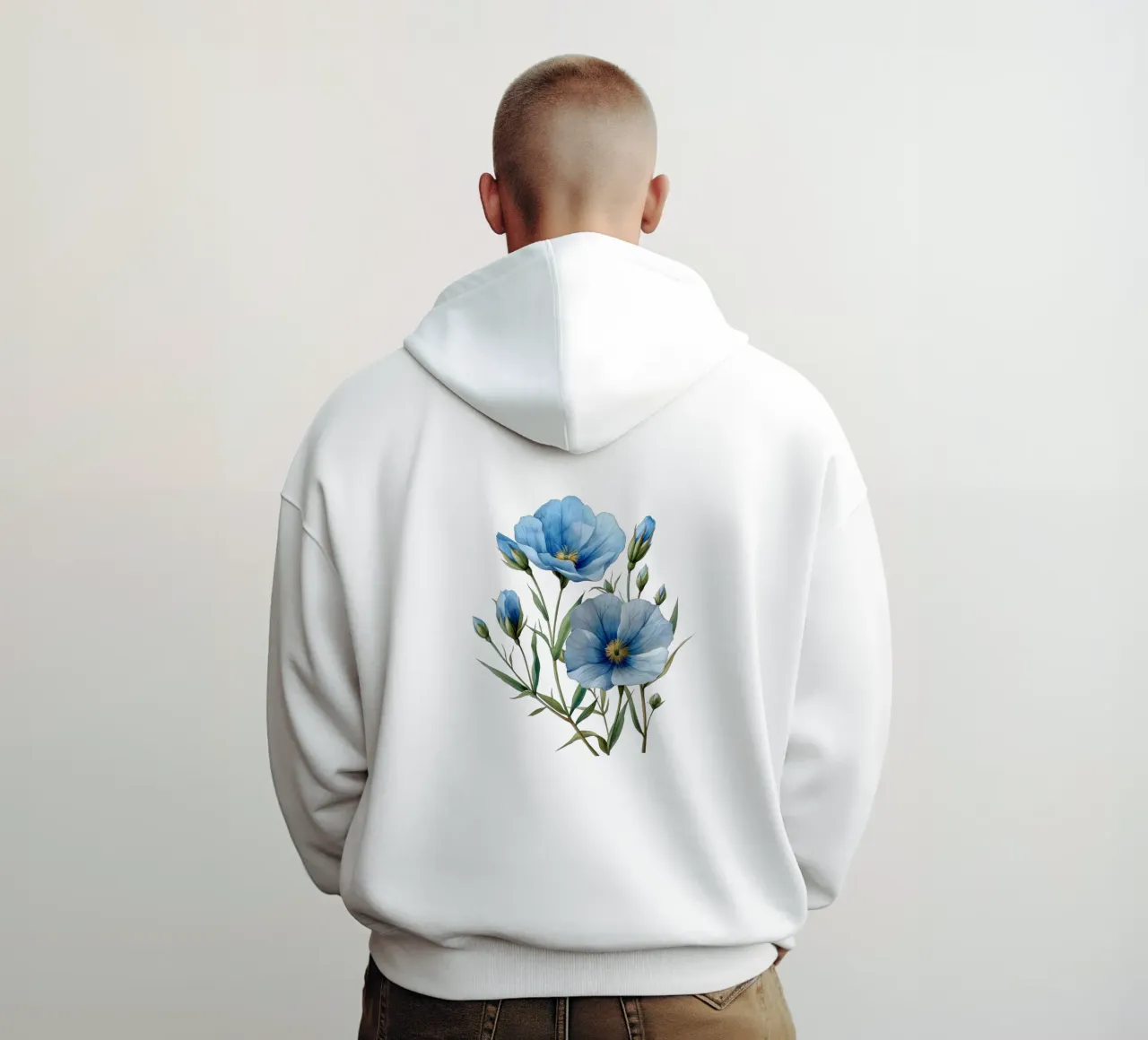 Fiore di lino 1 felpa con cappuccio da Bold Blooms