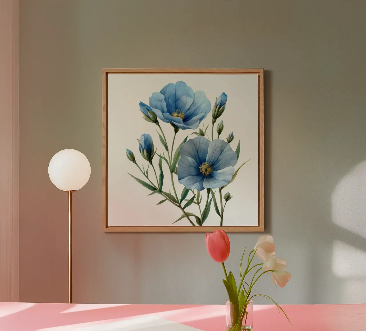Fiore di lino 1 alluminio dibond da Bold Blooms