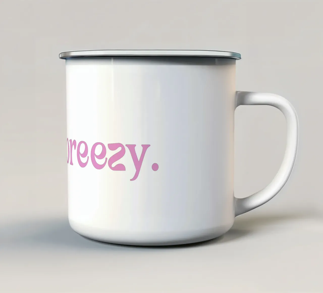 Easy Breezy (Pink) tazza in smalto da treechild