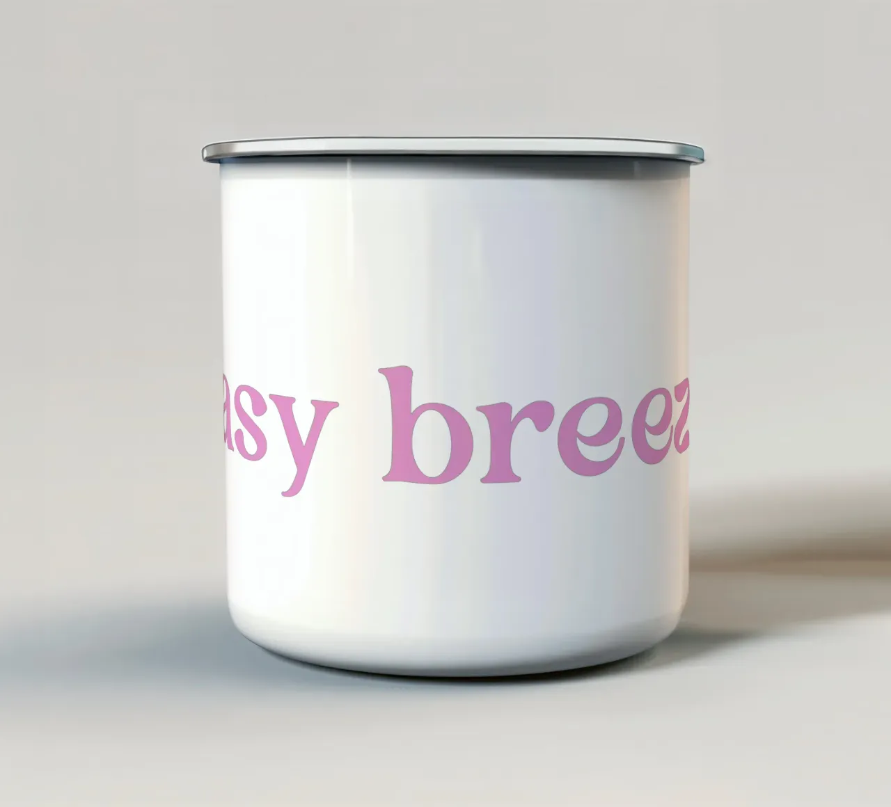 Easy Breezy (Pink) tazza in smalto da treechild