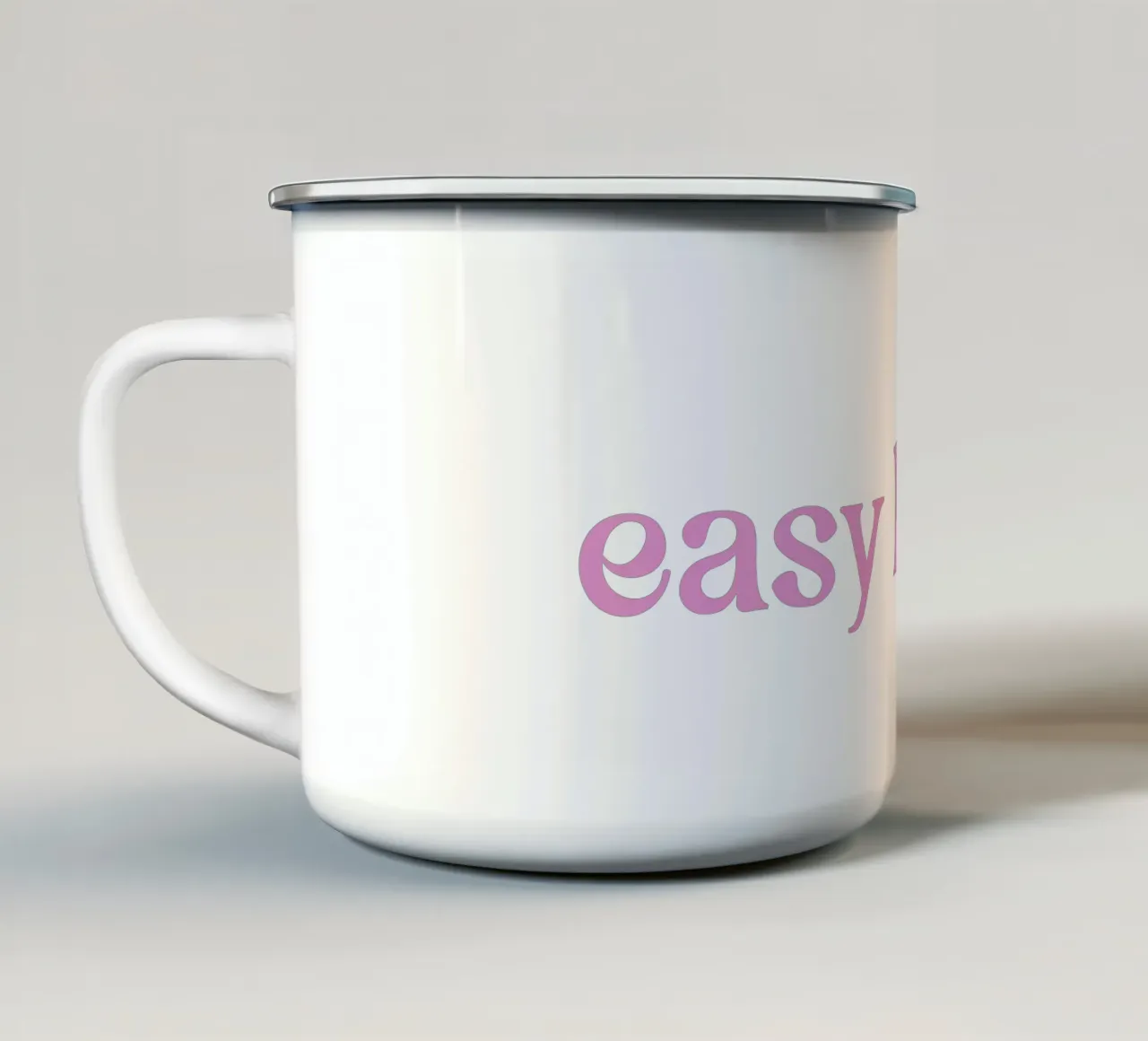 Easy Breezy (Pink) tazza in smalto da treechild