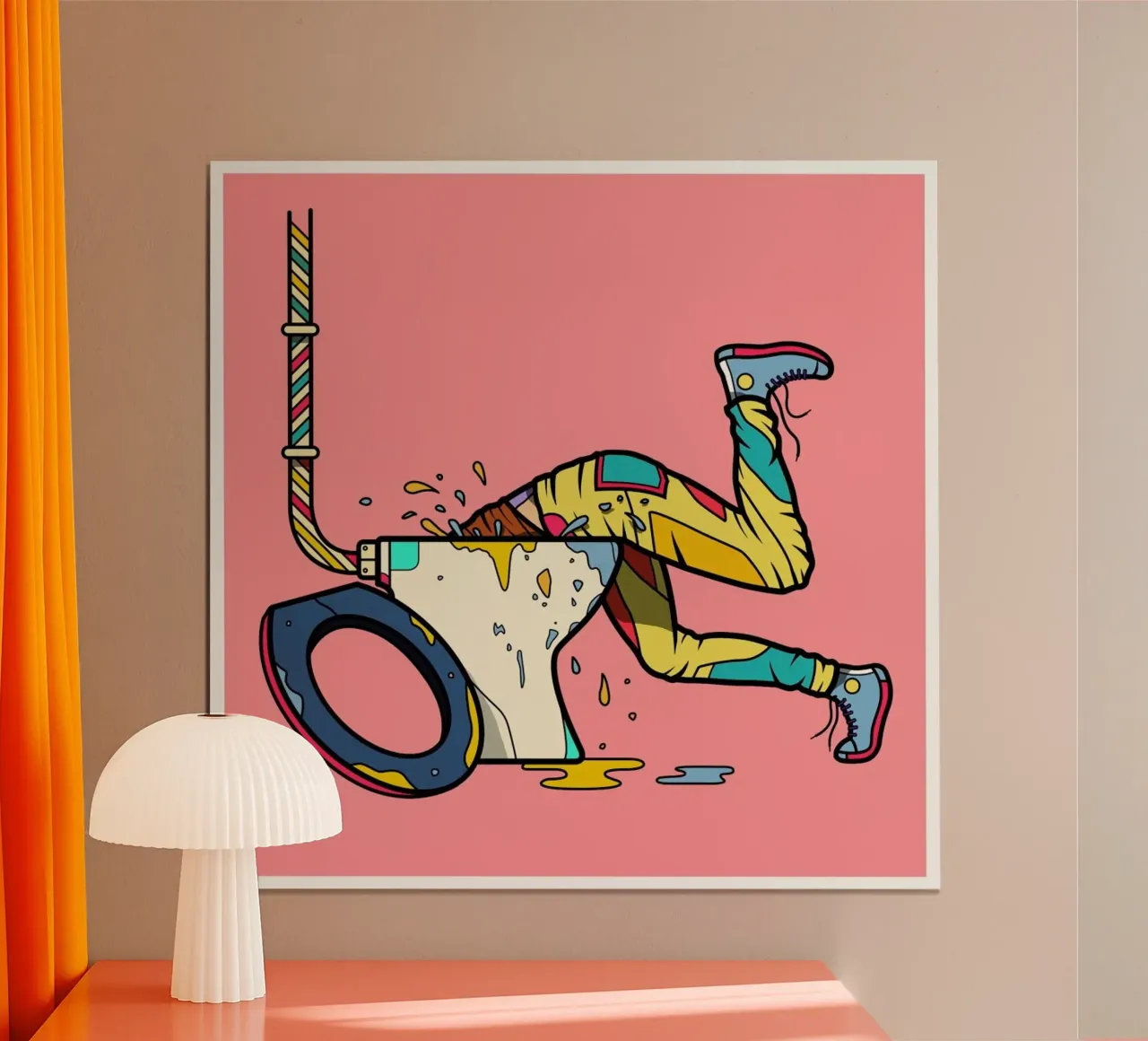Trainspotting poster con telaio in plastica da Van Orton Design