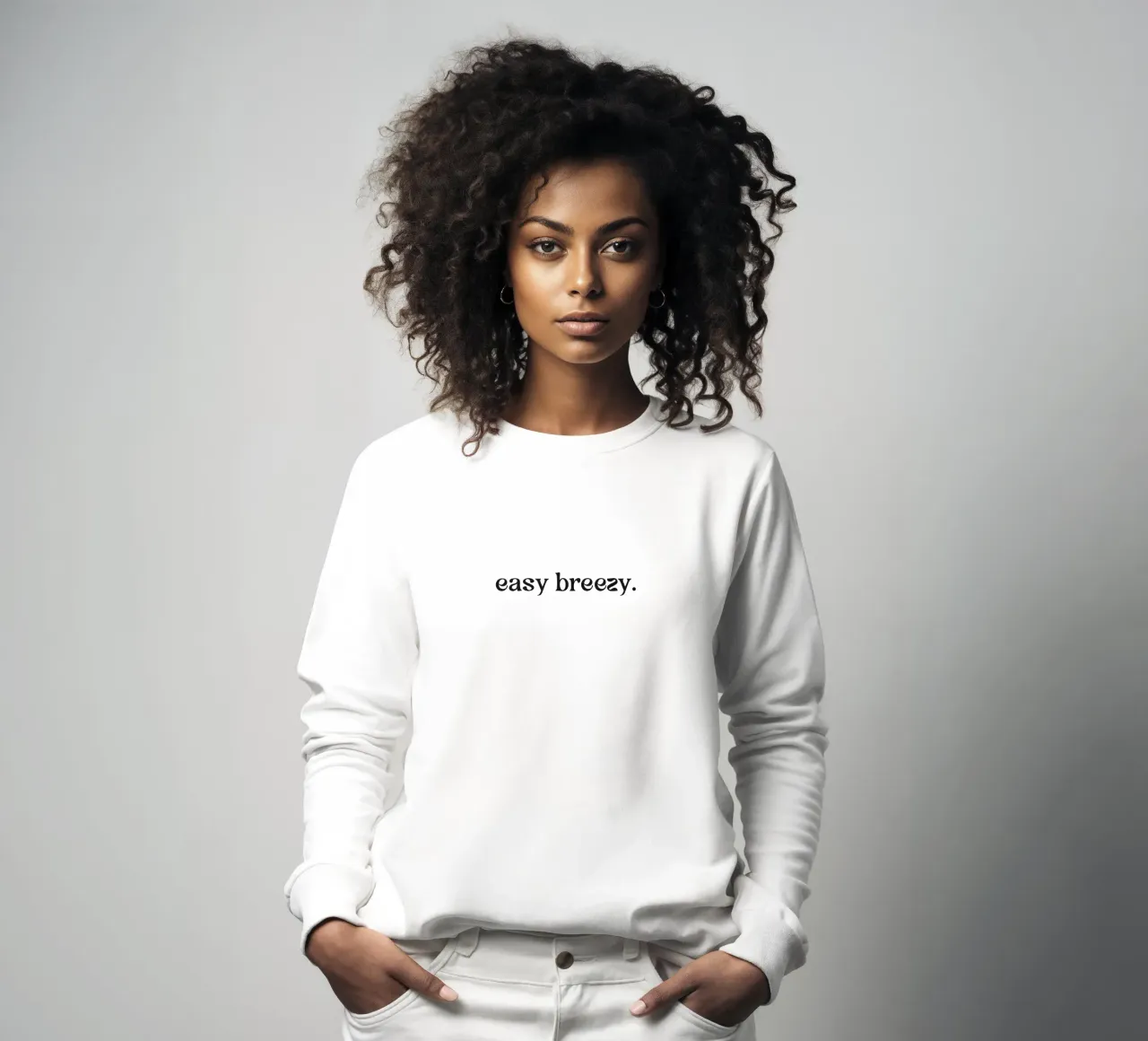 Easy Breezy (Black) felpa da treechild