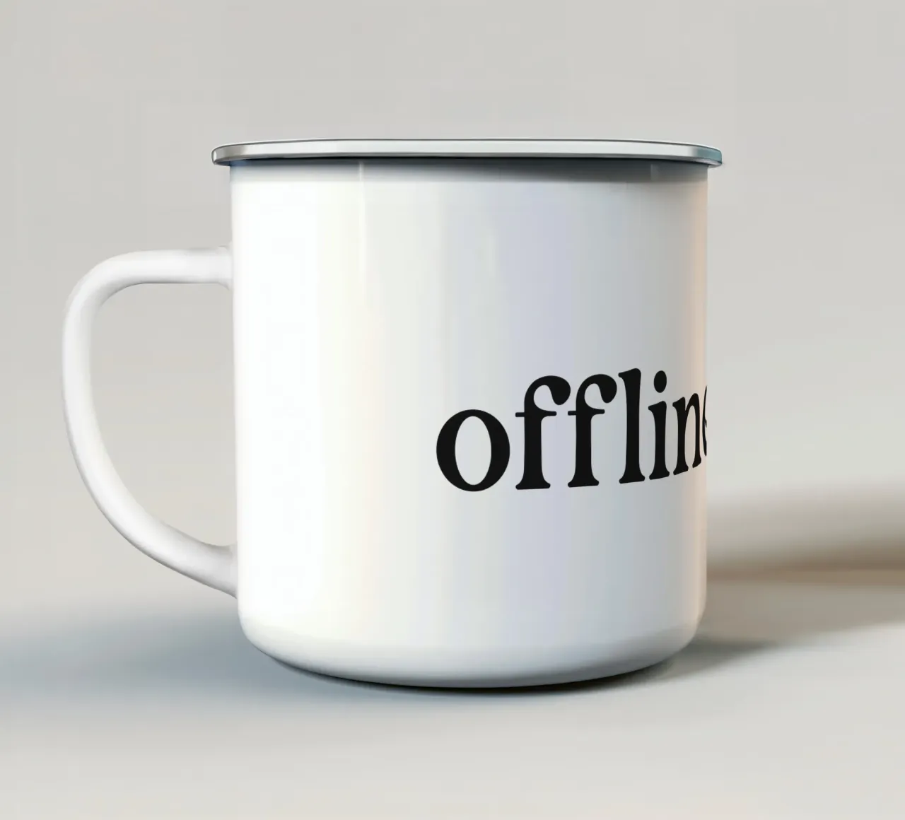 Offline Mode emaille mok van treechild