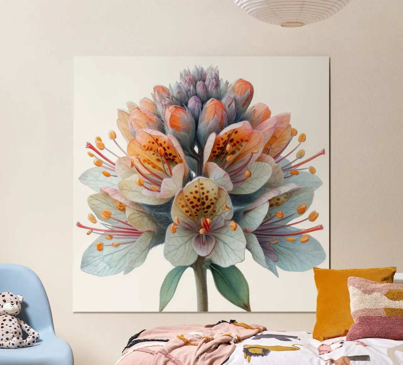 Fiore di schiuma 2 poster con telaio in legno da Bold Blooms