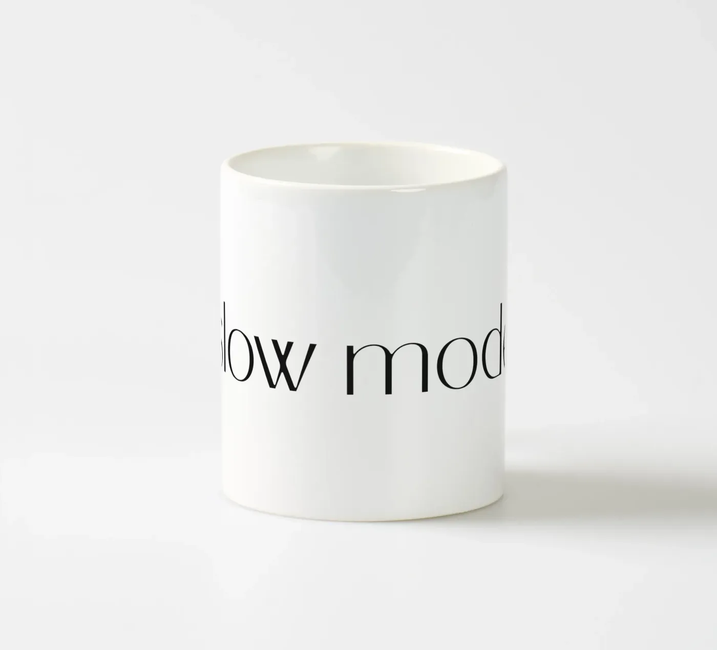Slow Mode ceramic mug by treechild